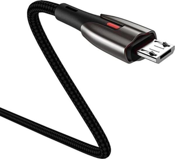 Joyroom S-M379 5.0A Mikro Süper Hızlı Örgülü Şarj Kablosu Siyah - Image 1