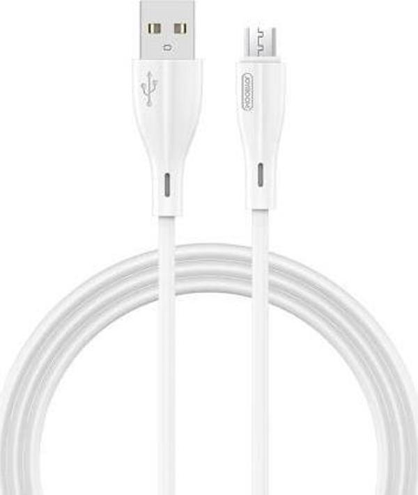Joyroom S-M405 2.4A Mikro Şarj ve Data Kablosu PVC 2M Beyaz - Image 1