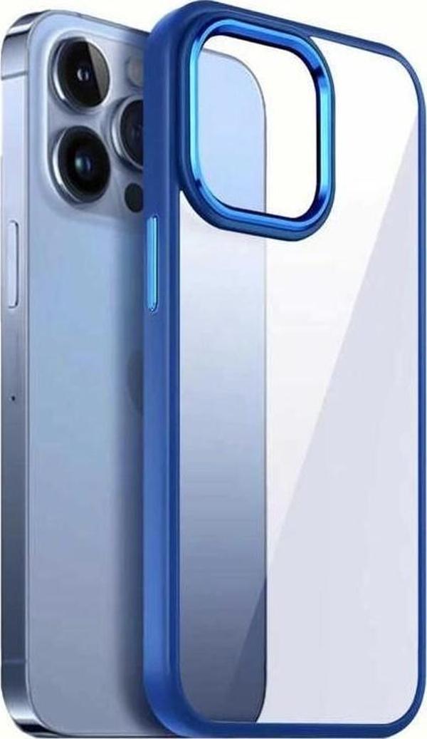 İphone 11 Metal Kamera Çerçeveli Kenarları Renkli Kılıf - Image 1