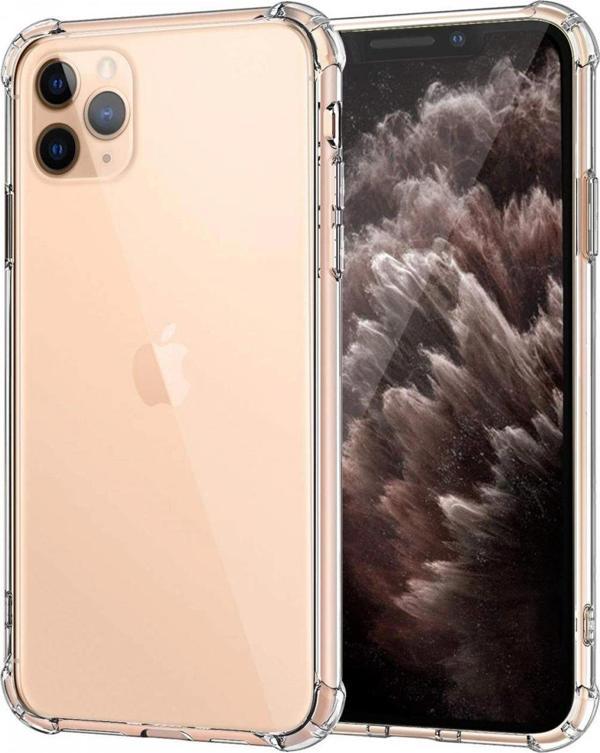 iPhone 11 Pro Anti Crash Darbe Korumalı Şeffaf Silikon Kılıf - Image 1