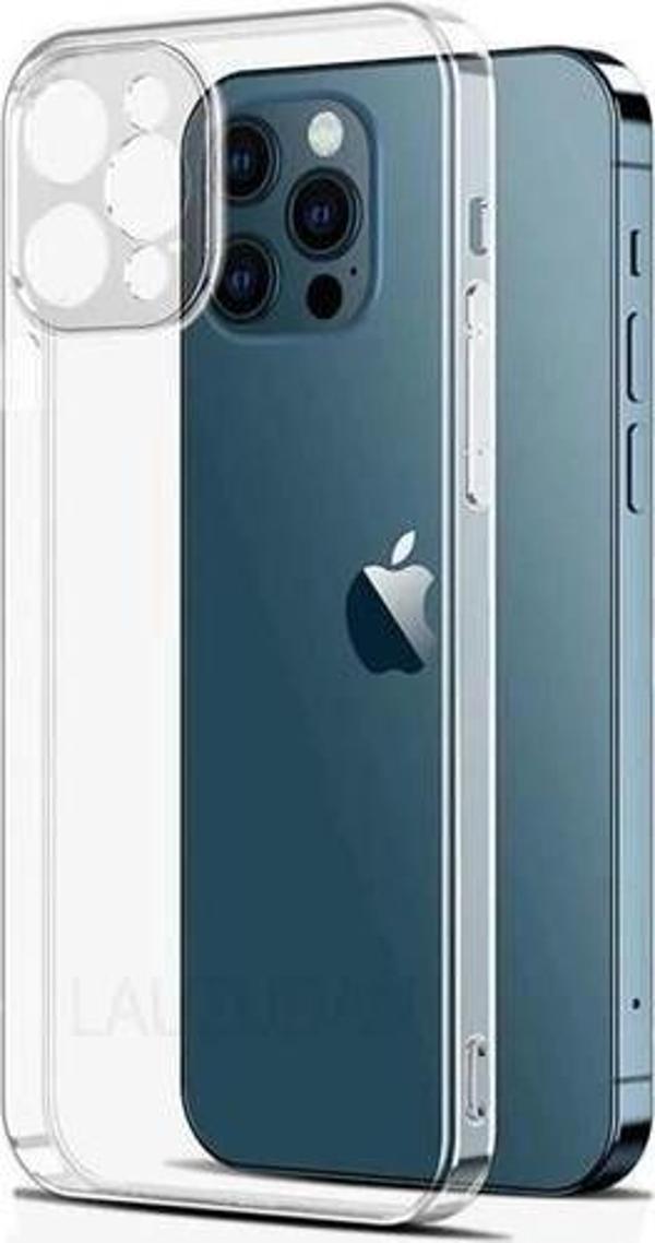 iPhone 13 Pro Kamera Korumalı Şeffaf Tıpalı Silikon Kılıf - Image 1