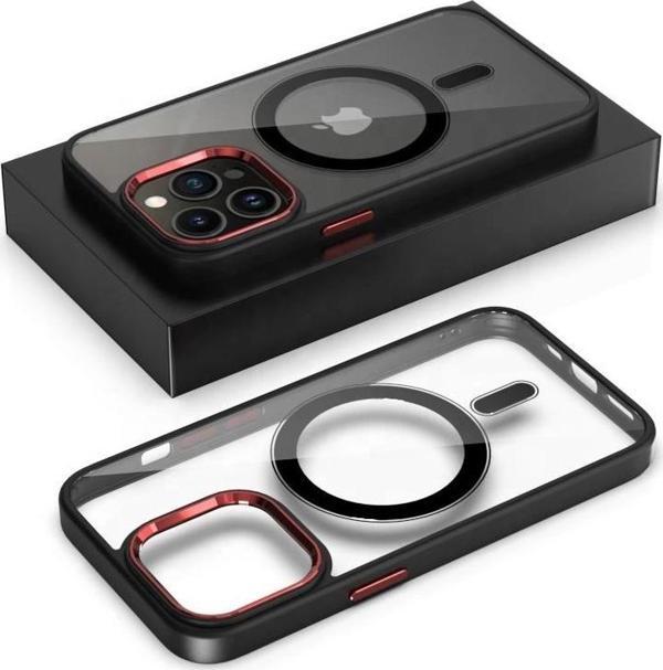 İphone 13 Pro Max Magsafe Leon Çerçeveli Cep Telefonu Kılıfı - Image 1