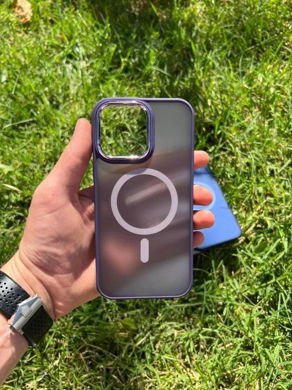 İphone 13 Pro Max Magsafe Mat Krom Telefon Kılıfı - Image 1