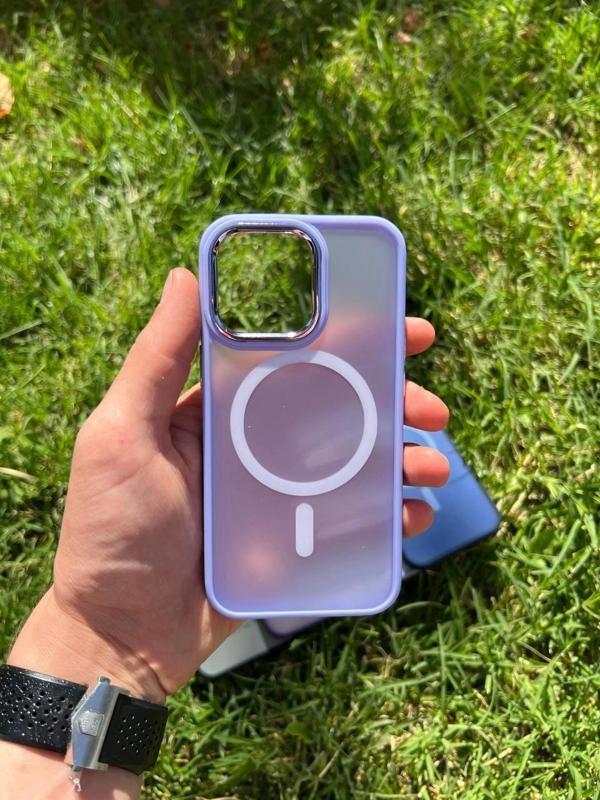 İphone 14 Magsafe Mat Krom Telefon Kılıfı - Image 1
