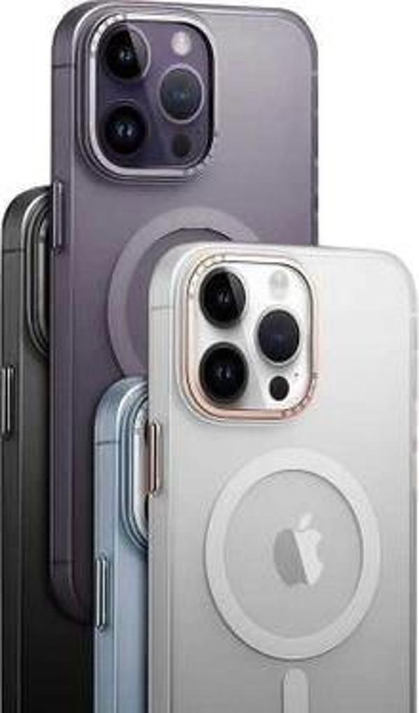 iPhone 14 Magsafe Şarj Özellikli Buzlu Sert Kılıf - Image 1