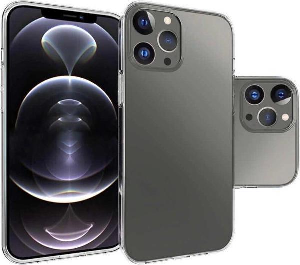 İphone 14 Plus Şeffaf Korumalı Tıpalı Silikon Kapak-Kılıf - Image 1