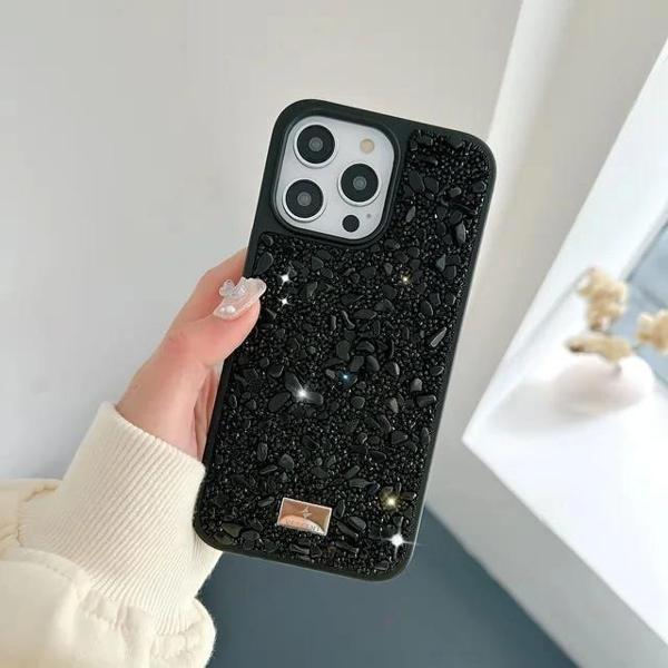 İphone 14 Pro Sw Taşlı Premium Lüx Silikon Cep Telefonu Kılıfı - Image 1