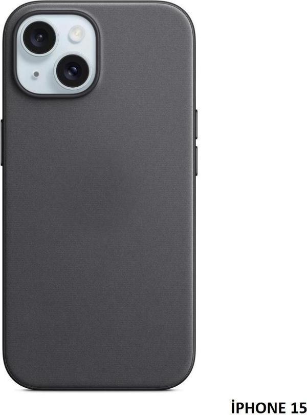 iPhone 15 için MagSafe özellikli Mikro Dokuma Kılıf - Image 1