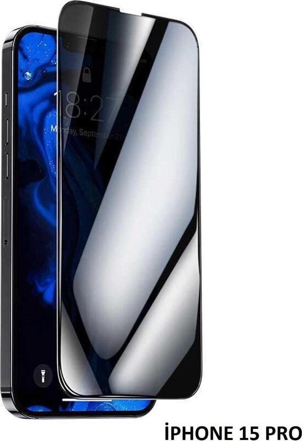 İphone 15 Pro Anti Statik Tam Kaplayan Hayalet Kırılmaz Cam - Image 1