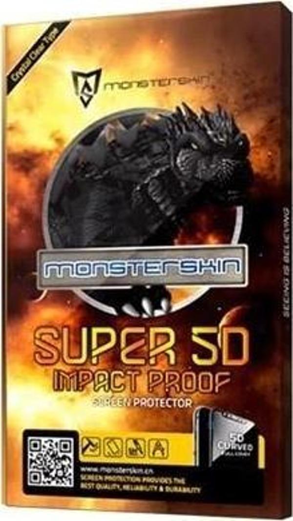 İPHONE X-XS MONSTER 5D SÜPER MATTE EKRAN KORUYUCU JELATİN SİYAH - Image 1