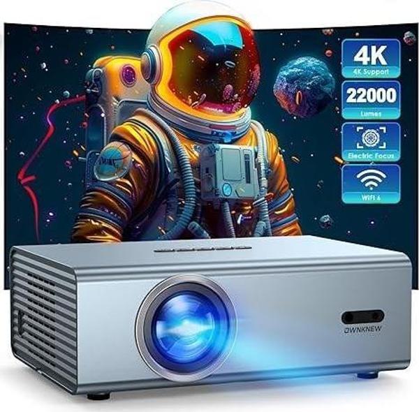 Ownknew WiFi6 ve Bluetooth 5.3 ile 4K, 22000L Telefon/TV//HDMI/USB 1080P - Image 1