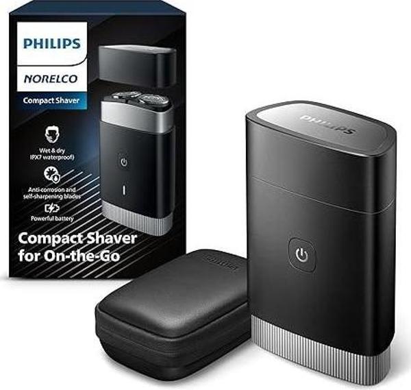 Philips Norelco Taşınabilir Erkek Islak/Kuru Yüz Tıraş Makinesi Şarjlı - PQ888/81 - Image 1
