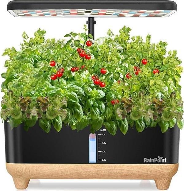 Rainpoint Hidroponik Yetiştirme Sistemi 5L - 13 Baklalı, Bahçe Sistemi, Siyah - Image 1