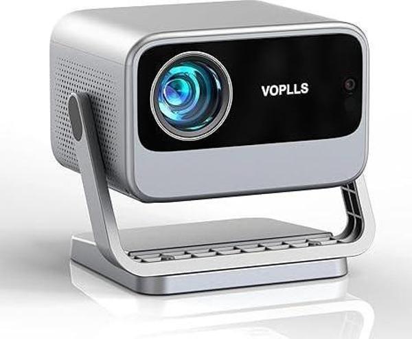Voplls 4K Projektör WiFi ve Bluetooth, 3D Stereo Ses 1080P - Gri - Image 1
