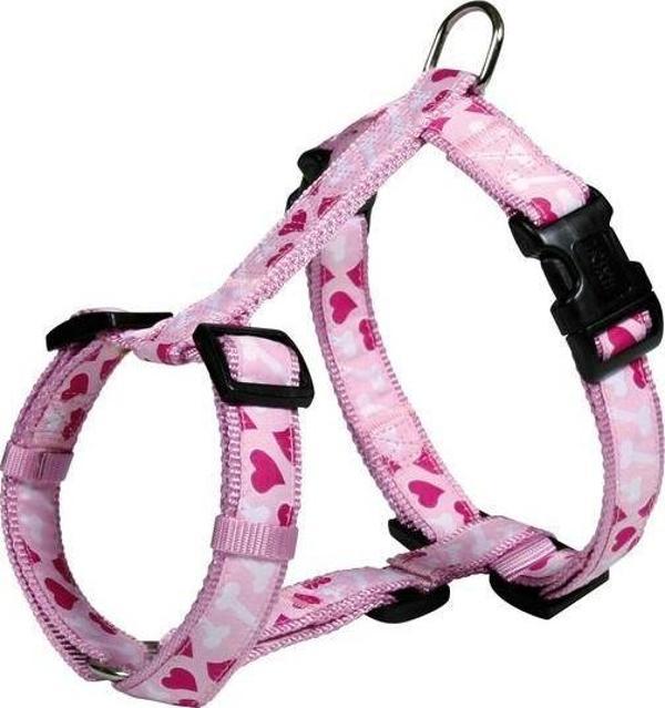 Kalpli Küçük Köpek ve Kedi Göğüs Tasması XS, 25-35cm/10mm, Pembe - Image 1