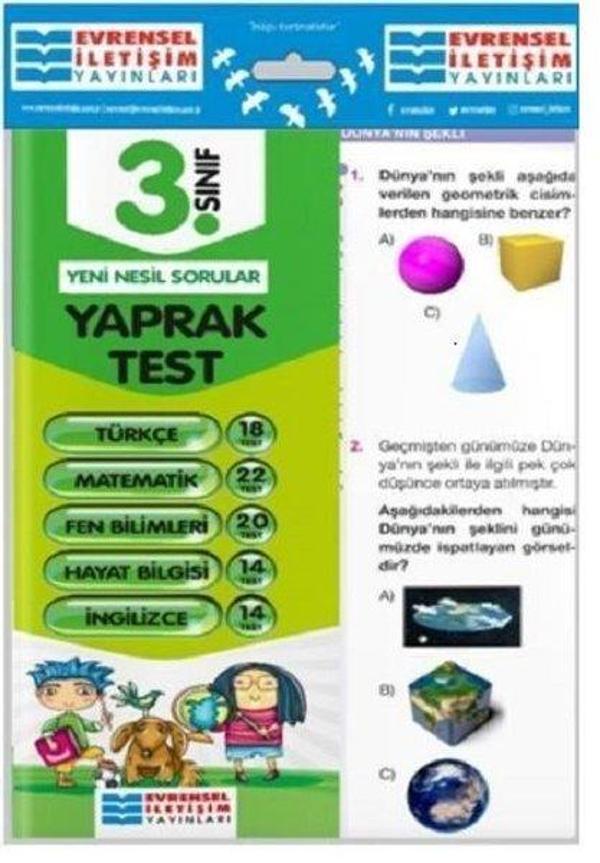 3.Sınıf Tüm Dersler Yaprak Test - Evrensel İletişim Yayınları - Image 1
