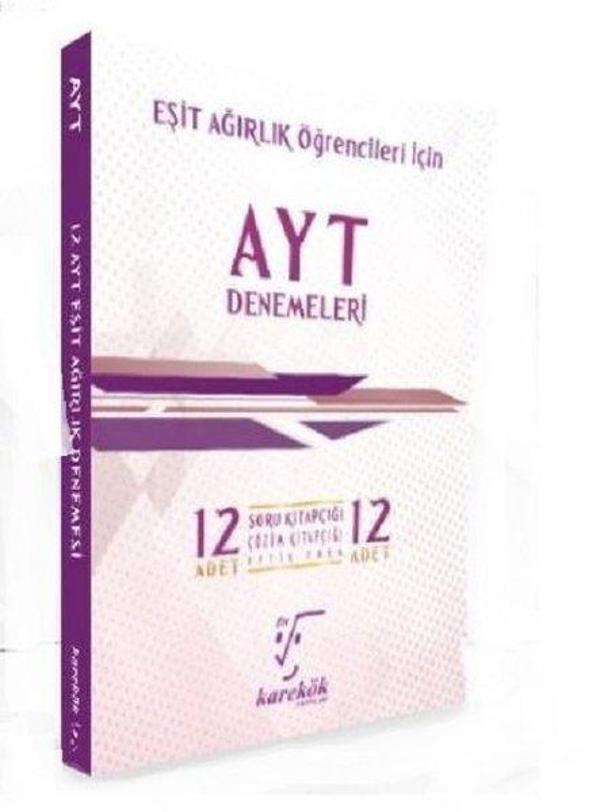 AYT 12'li Eşit Ağırlık Deneme Seti - Karekök Eğitim Yayınları - Image 1