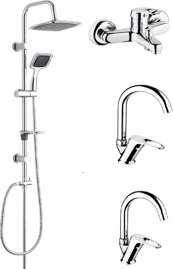 Arçe Banyo Kuğu Lavabo Evye Bataryası ve Robot Duş Seti - Image 1