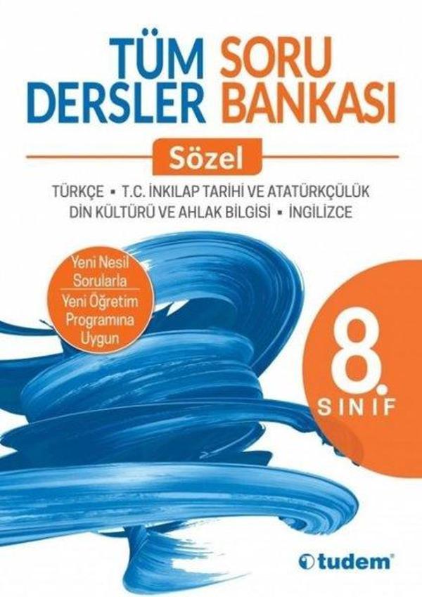8.Sınıf Tüm Dersler Sözel Soru Bankası - Tudem Yayınları - Ders Kitapları - Image 1
