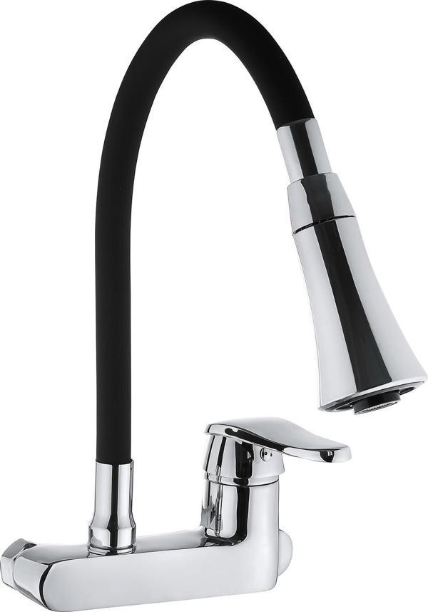 Arçe Duvardan Siyah Esnek Çift Fonksiyonlu Mutfak Evye Bataryası - Image 1