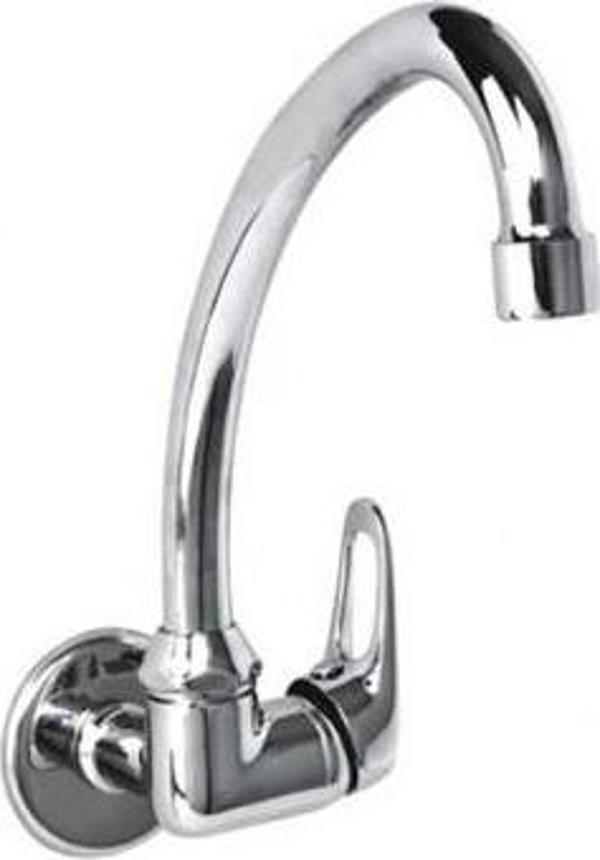 Arçe Duvardan Tek Girişli Lavabo Bataryası Krom Kaplama Pirinç Malzeme - Image 1