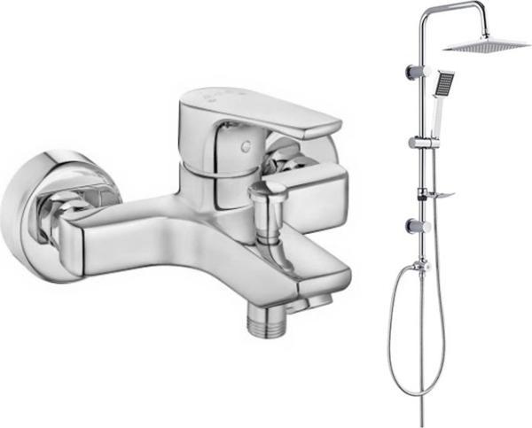 Arçe Eca Niobe Banyo Bataryası 482+Tema Quadro Tepe Duş Takım 2'Li Set - Image 1