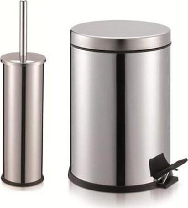 Arçe Klozet Fırçası 5 Lt Çöp Kovası İkili Set - Image 1
