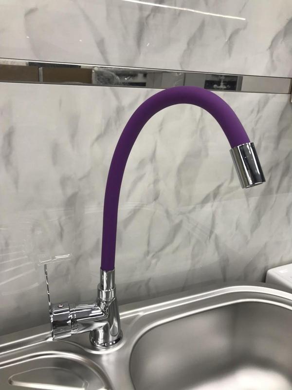 Arçe Mutfak Eviye Bayatyası Mor Silikonlu Kubar Borulu - Image 1