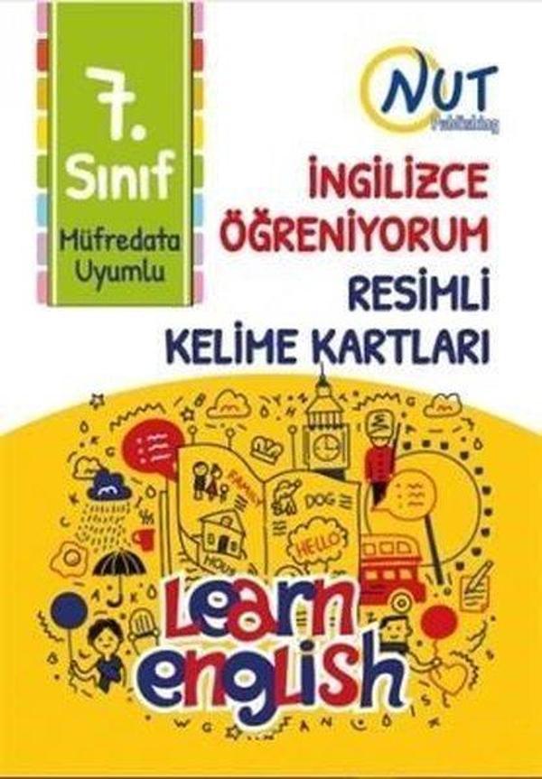 7.Sınıf İngilizce Öğreniyorum-Resimli Kelime Kartları - Nut Publishing - Image 1