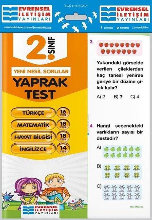 2.Sınıf Tüm Dersler Yaprak Test - Evrensel İletişim Yayınları - Image 1