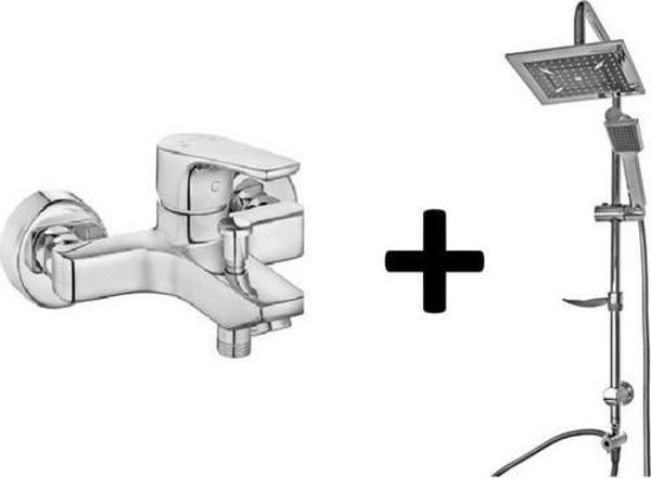 Arçe Tema Eca Niobe Banyo Bataryası Tema Rain Quadro Tepe Duş Seti - Image 1
