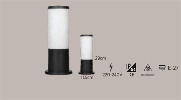 Econa Full Reyon Bahçe Set Üstü Armatür Kule Kısa Siyah - Image 1