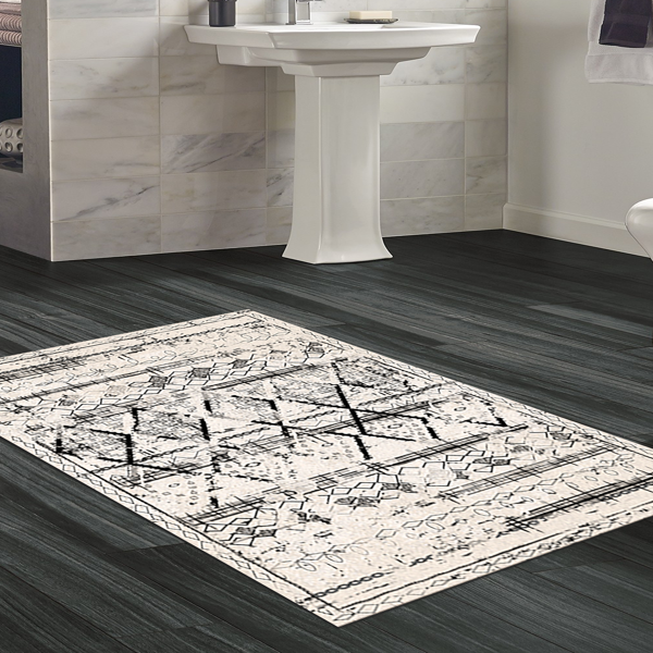 Dekoreko Kaymaz Taban Djt Banyo Halısı Trend İskandinav M5141 Gri - Image 1