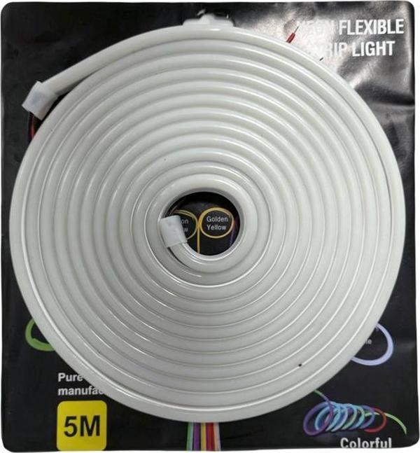 Neon şerit led 12v 8x16 mm 5 metre kesilebilir bağlantı aparatlı beyaz / LAAM439 - Image 1