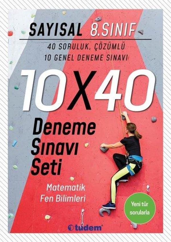 8.Sınıf Sayısal 10x40 Deneme Sınavı Seti - Tudem Yayınları - Ders Kitapları - Image 1