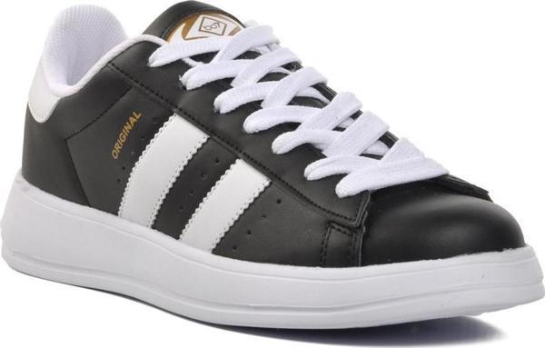 Ayakmod B-573 Siyah-Beyaz Bağcıklı Unisex Sneaker - Image 1