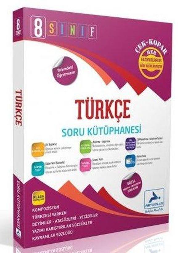 8.Sınıf Türkçe Soru Kütüphanesi - PRF Paraf Yayınları - Image 1