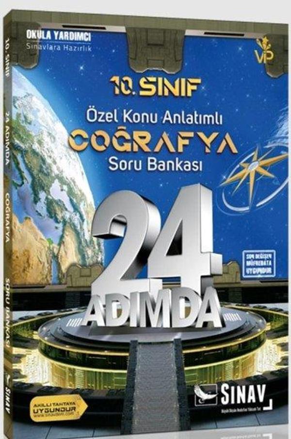 Sınav 10.Sınıf Coğrafya 24 Adımda Özel Konu Anlatımlı Soru Bankası - Sınav Dergisi Yayınları - Image 1