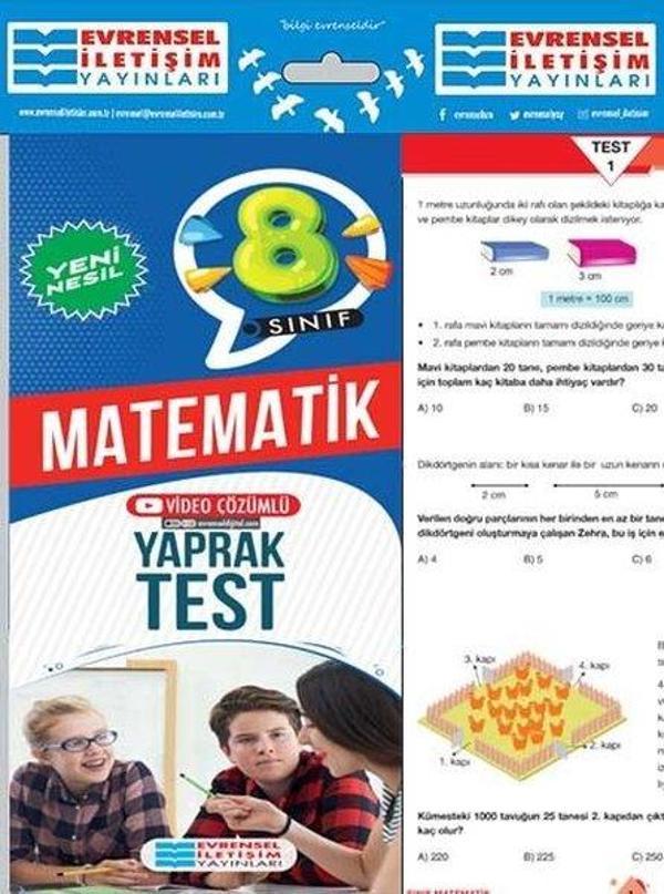 8. Sınıf Matematik Yeni Nesil Yaprak Test - Evrensel İletişim Yayınları - Image 1