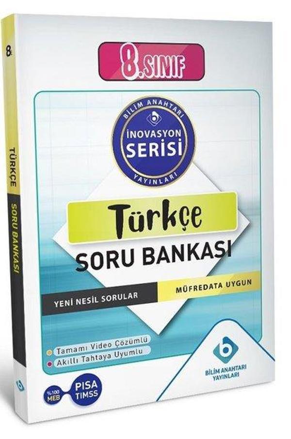 8.Sınıf Türkçe Soru Bankası-İnovasyon Serisi - Bilim Anahtarı Yayınları - Image 1