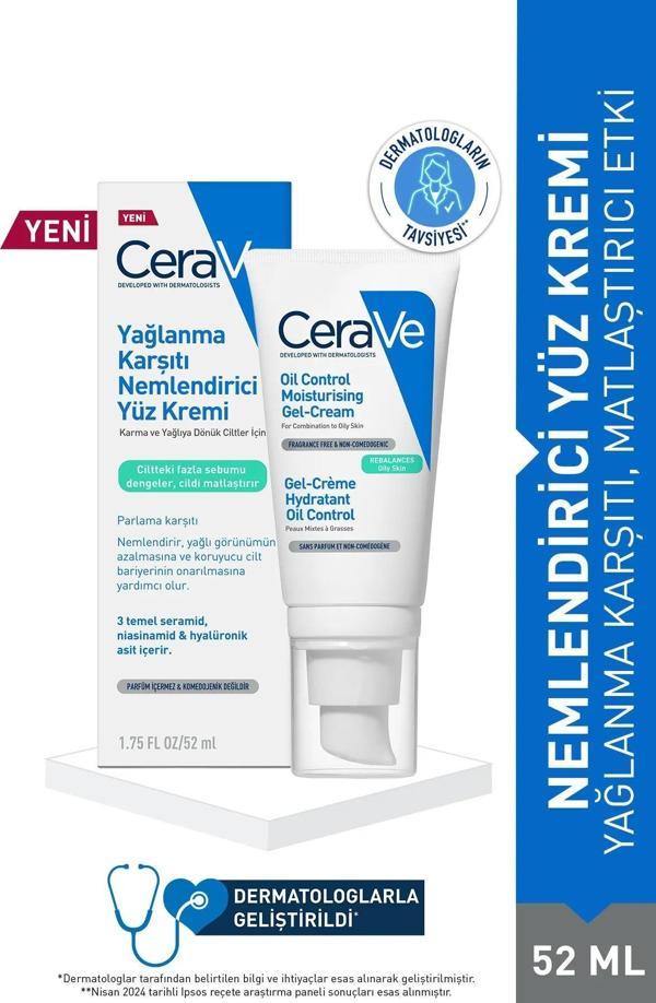 CeraVe Yağlanma Karşıtı Nemlendirici Yüz Kremi 52 - Image 1