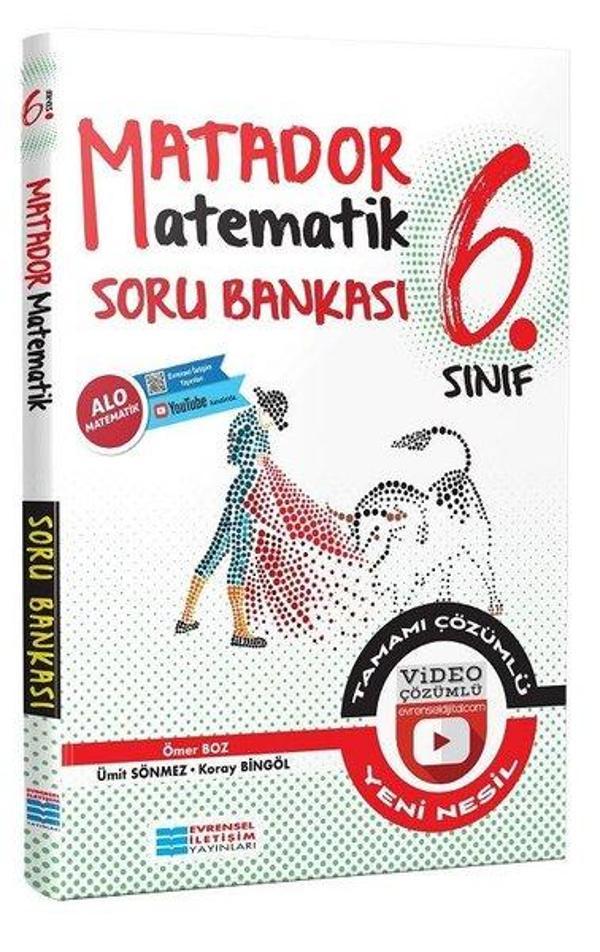 6.Sınıf Matematik Matador Video Çözümlü Soru Bankası - Evrensel İletişim Yayınları - Image 1
