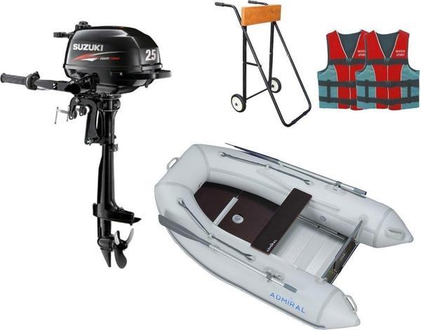 Suzuki 2.5 Hp Deniz Motoru + Admiral 230 Alüminyum Tabanlı Bot - Image 1