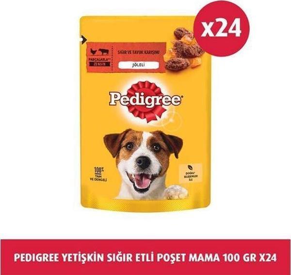 Pedigree Biftekli Poşet Yaş Mama 100 G 24X - Image 1
