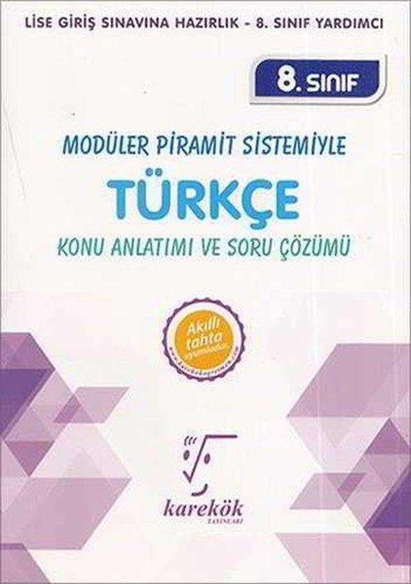 8.Sınıf Modüler Piramit Sistemiyle Türkçe MPS Konu Anlatımı ve Soru Çözümü - Karekök Eğitim Yayınları - Image 1