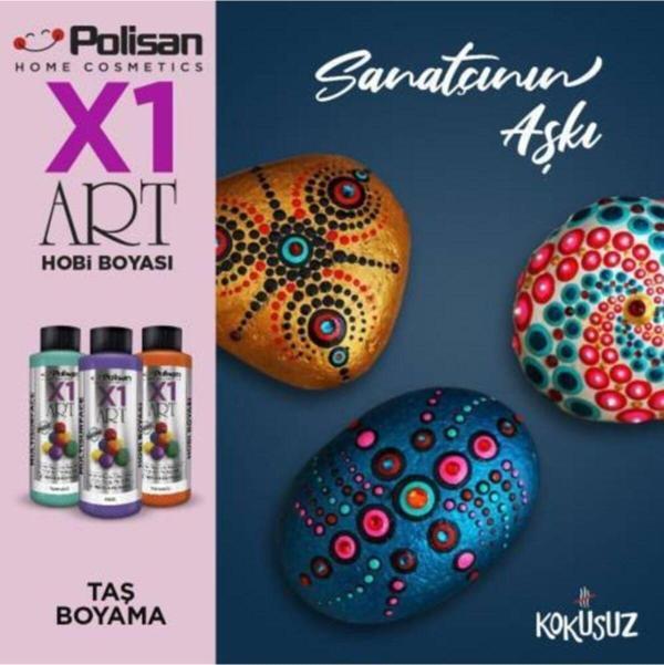 Polisan X1art Multisurface Hobi Boyası 120ml Mercan - Image 1