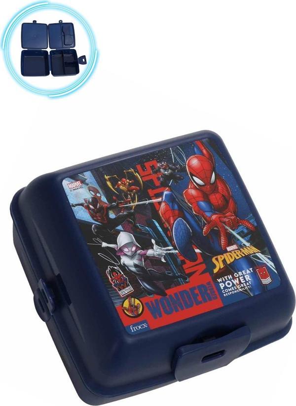 Mavi Wonder Spiderman Beslenme Kabı - Örümcek Adam Yemek Kabı, Örümcek Adam Beslenme Kutusu - Image 1