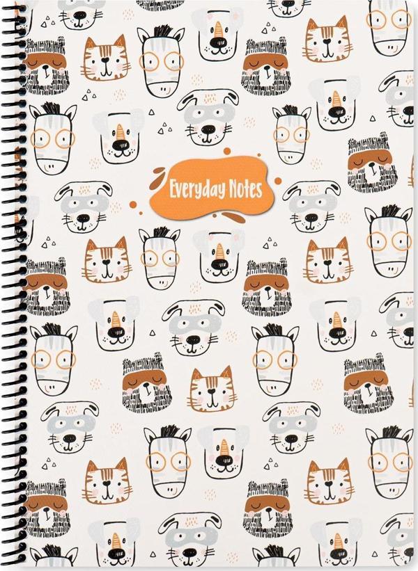 Keskin Color 16.5X22.5 Çizgili Defter Animal Friends - Kedi&Köpek - Image 1