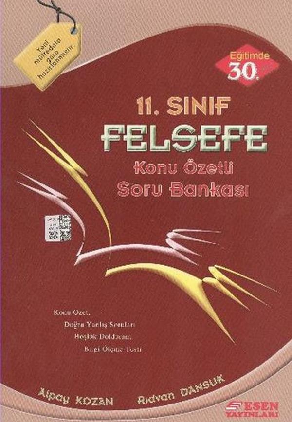 11. Sınıf Felseefe Soru Bankası - Esen Yayıncılık - Eğitim - Image 1