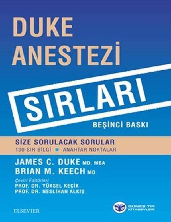Duke Anestezi Sırları - Güneş Tıp Kitabevleri - Image 1